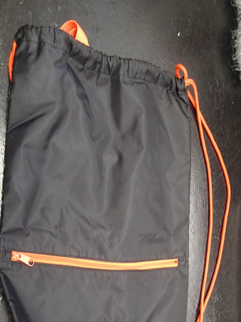 Black and Orange Cinch Sack